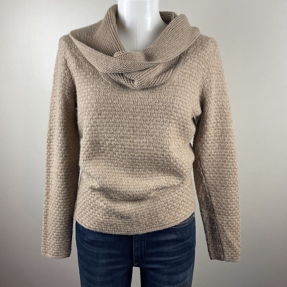 classiques entier Small Cowl Neck Wool Alpaca Blend Preppy sweater